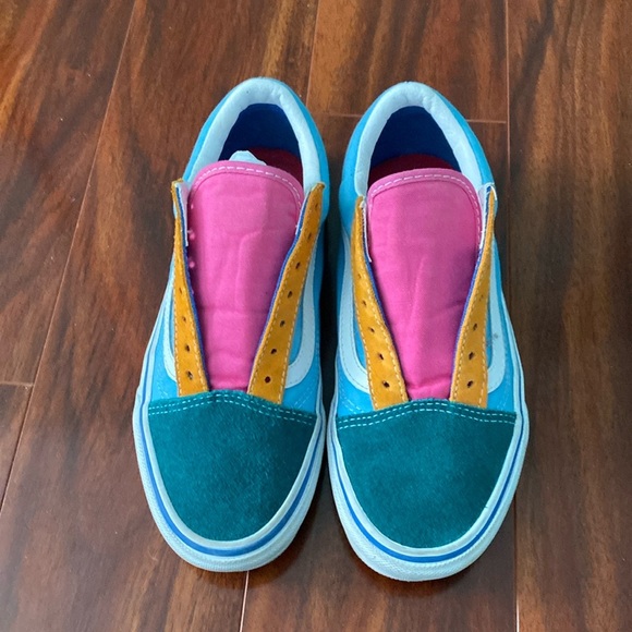 Vans Shoes - Vans Old School Size Men 5.5 Women’s 7 Multi Color Yellow Green Blue Skate Shoes